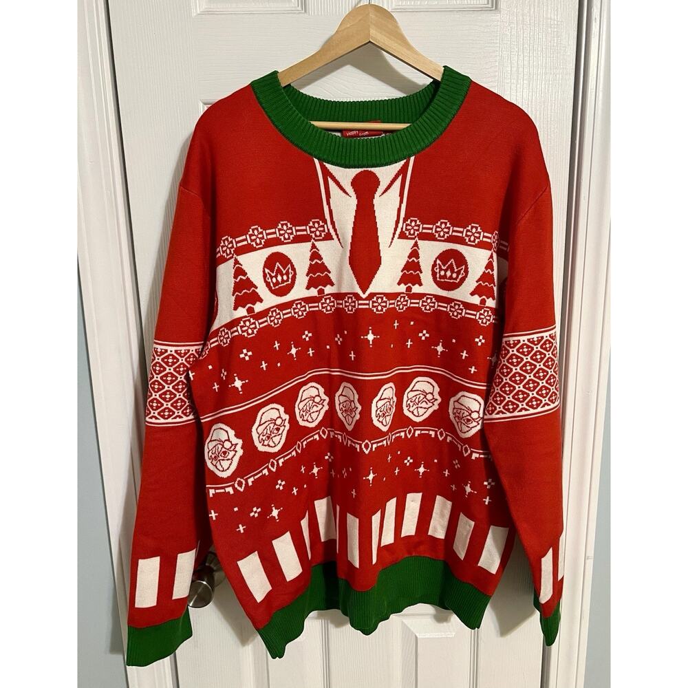 Revolt Ranboo Christmas Sweater Holiday Fashion Festive Winter Red Men 4XL
